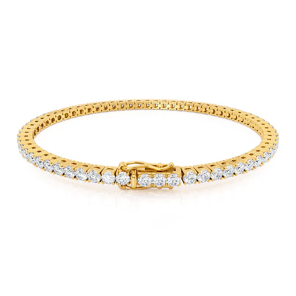Gold tennis bracelet